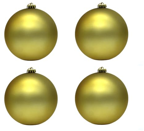 Weihnachts-Kugel XXL Ø 15cm - 4 Stück Gold matt