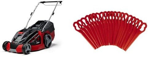 Einhell Tosaerba a batteria GE-CM 43 Li M Kit Power X-Change & Originale Einhell Coltelli di ricambio per tagliabordi a batteria (20 pezzi)