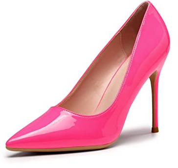 Zhabtuc Scarpe Décolleté Donna Tacco a Spillo 10CM Sexy a Punta Alto Tacco Vestito alla Moda Stiletto
