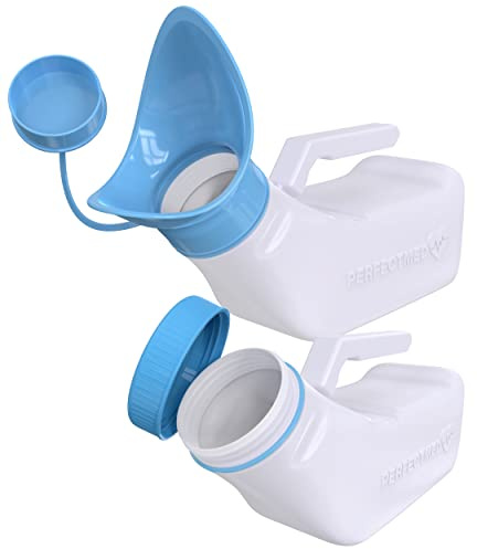Urinal für Frauen und Männer, auslaufsicher, 907 ml, Urinal für Damen und Herren, Uriniertrichter, Unisex-Bettpfanne, tragbare Urinale für Frauen, stabiles Uriniergerät für Autoreisen,