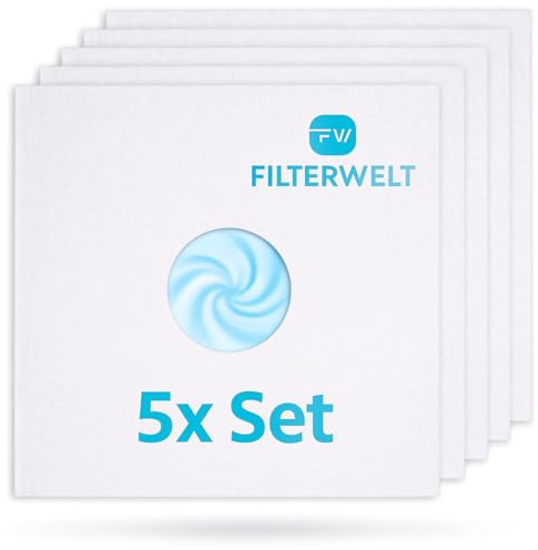5 x Set Ersatz-Filter passt für MAICO Lüfter ZF 60/100 Staubfilter - 135 x 135 mm/Loch 22 mm - Badlüfter Lüftungsgeräte alle ER-Typen-AP/APB 0093.0680
