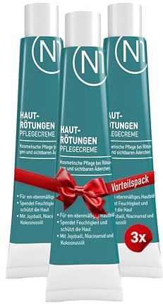 N1 Creme gegen Rötungen 90 ml - Bei Symptomen von Rosacea und Couperose | Sanfte Gesichtspflege bei Rötungen & sichtbaren Äderchen - 100% natürlich ohne Kortison, für ebenmäßige und strahlende Haut