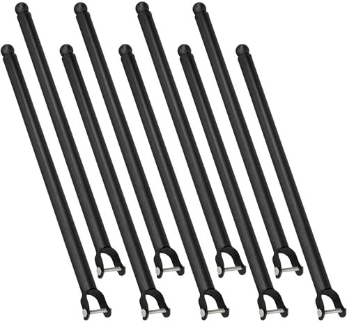 Kettenglied-Zaunverlängerung, 64 cm Zaunverlängerung, verzinkte Pfostenverlängerung für Hunde und Privatsphäre (3,5 cm, schwarz), 9 Stück