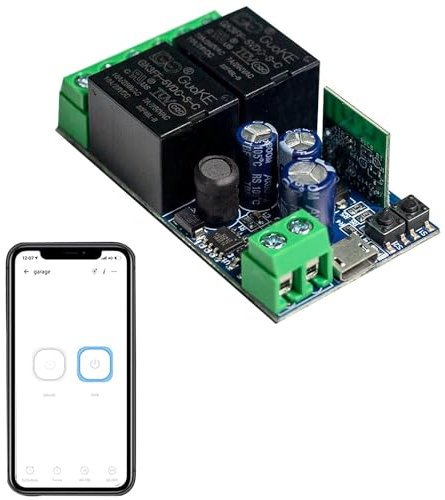 QIACHIP Interruttore Intelligente WiFi 2 canale Modulo Relè di Contatto Pulito DC 5V 12V 24V Controllo APP Ewelink compatibile con Alexa/Google Home,IFTTT