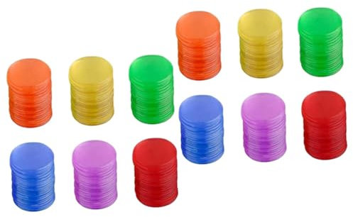 ibasenice 2paquets Jetons De Bingo Transparents Colorés Jetons De Comptage pour Jeux De Société Et Soirées Jeux