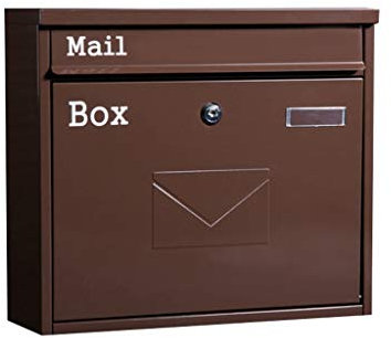 JDSHFEN Boîte aux Lettres, boîtes aux Lettres de sécurité murales verrouillables en Acier galvanisé de Style Anglais pour Maison et Appartement avec 2 clés pour Mur extérieur