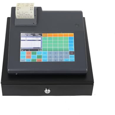Caisse Enregistreuse Professionnelle, Caisse enregistreuse tout-en-un for petites entreprises, système de point de vente au détail à écran tactile, imprimante de reçus de tiroir-caisse avec boîte à ti