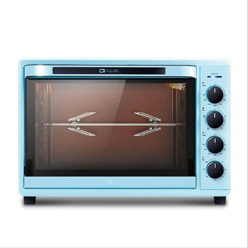 GFXYQPDNV Mini Horno, Horno de Pizza de Potencia Ajustable, Horno eléctrico con Parrilla, Bandeja para Migas extraíble, Zona de Baja Temperatura 25 60-60 ℃ (Azul)