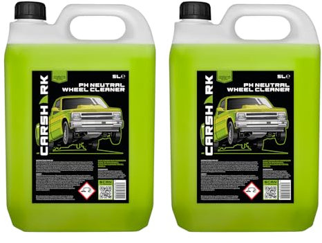 CARSHARK PH Neutral Wheel Cleaner 2 x 5 Litre, Effective Cleaning for All Wheels