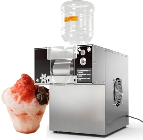 RayGenius Koreanische Schneeflocken-Eismaschine Kleiner Schnee Kontinuierlich GeküHlte Milch Mango Bingsu Shaver Smoothie Crusher 60kg/24h,Mechanical-60KG