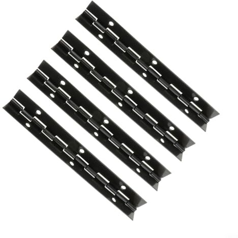 FUANA 4 Pcs Piano Hinge 75x23mm Black Box Hinges Heavy Duty Continuous Piano Hinges With Holes Folding Hinges for Piano,Box,Cabinet Door