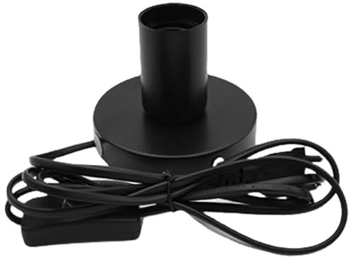 GBKDQQ Vintage E27 Tischlampenfuß, E27 Fassung, Vintage Tischleuchte mit 1,8m Kabel, Nachttischlampe mit Kabelschalter, Max. 100 Watt, Schwarz, exkl. Leuchtmittel