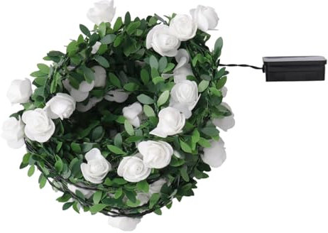 Levemolo Guirlande Lumineuse LED Rose DIY Lampe Solaire Extérieur Éclairage De Jardin Lumière Verte Décorations Suspendues