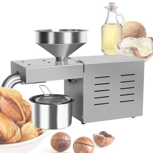 Oil Press Machine, Cold/Hot Press Automatic Electric Oil Maker for Home Commercial, 500-1500w Seeds Nuts Oil Expeller Press Mill, Stainless Steel Oil Maker
