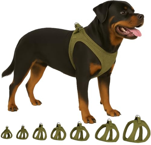 Hundegeschirr - hundegeschirr große Hunde - XXL - Flamingo Harness Step&Go Bento Kaki