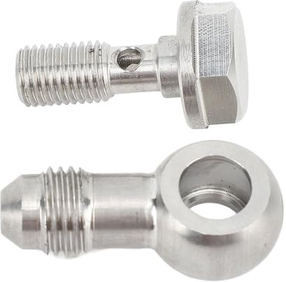 Akozon M8x1.0 Bis AN4 Banjo Bolt mit Unterlegscheiben - Edelstahl Hohe Lastkapazität für Sanitärsysteme und Flüssigkeitskontrolle