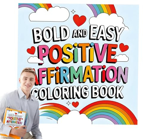 Libro de colorear calmante, libro para colorear para adultos - Alivia el libro de estrés portátil divertido - Aumenta tu Drawing Toy, Easy Mindfulness Journal para adolescentes, mujeres, hombres
