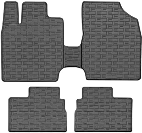 CIKCAR Satz Gummimatten kompatibel mit Leapmotor T03 2024- (3-teilig), Schwarz | kompatibel mit Leapmotor T03 2024- (3-teilig)