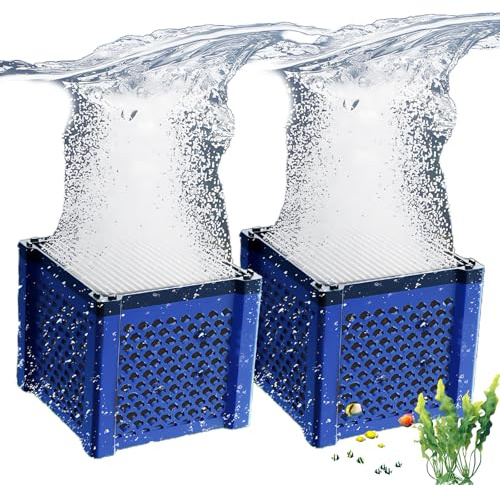 GOEDCH Generisch Lot de 2 cubes de charbon actif pour chevaux au charbon actif pour bassins, réservoirs de stockage, aquarium