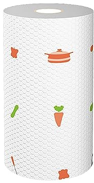 lvifloae 50 paños de Limpieza Desechables para Cocina, Toallas de Papel para Cocina, Uso húmedo y seco, toallitas absorbentes de un Solo Uso, Rollos de Toalla de Cocina para el