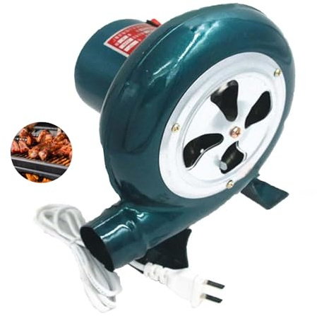 Manual Barbecue Fan Variable Speed Electric Blower - 220V Low Noise Coal Forge Blower, Hand Crank Forge Blower, for Grill(100W)