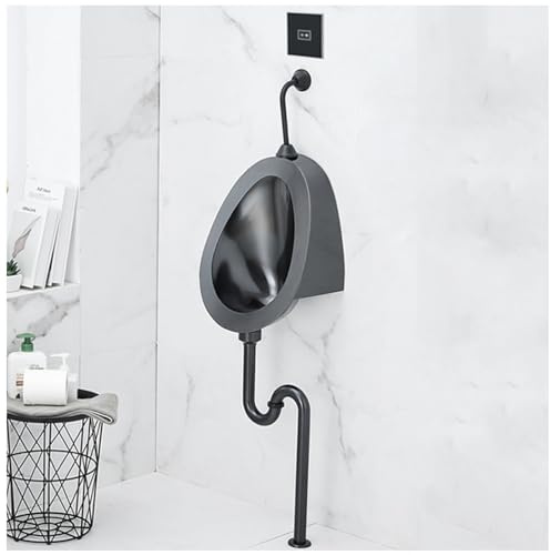 ksxnkhk Urinoir Universel à rinçage, Toilettes suspendues en Acier Inoxydable pour Hommes, Usage Commercial et résidentiel, Haute efficacité pour hôtels, Bars, aéroports et Entreprises, ki