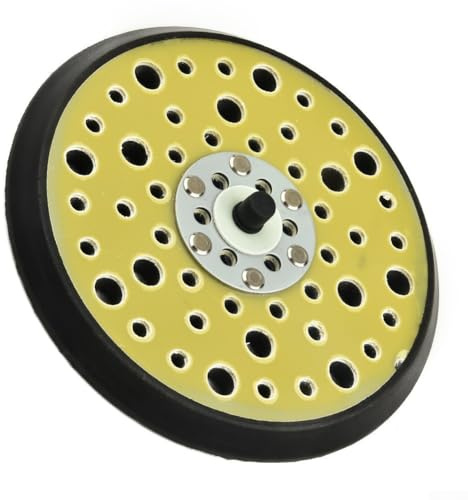 Almohadilla de lijadora orbital aleatoria de 150 mm, 54 agujeros, densidad media con montaje de rosca 5/16, compatible con herramientas DEROS de 150 mm