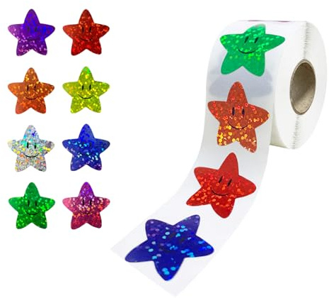 500PCS 2.5cm Star Stickers for Reward Chart Small Star Stickers for Children, Students, Teachers & Parents, Self-Adhesive Reward Sticker for Classroom, Crafts & Behavior Charts