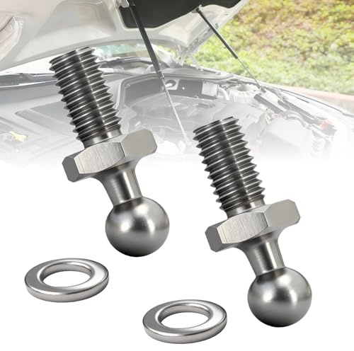 Perno sferico per molla a gas, testa sferica 10 mm, filettatura M8, in acciaio inox, perno sferico 10 mm per molla a gas, portellone posteriore, auto, adatto per cofano, portellone anteriore