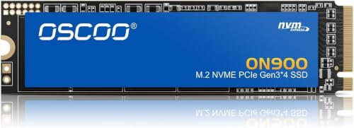 OSCOO SSD NVMe PCIe 3.0 x4 de 1 to, jusqu'à 3 500 Mo/s en Lecture et 3 000 Mo/s en écriture, 3D TLC NAND, SSD Interne M.2 2280 pour Jeux, Ordinateurs Portables, PC, Stations de Travail de Bureau