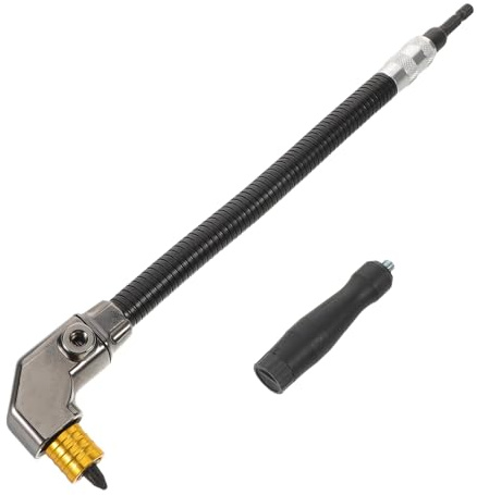 SEWOART Right Angle Drill Chuck Adapter 90 Degree Drill Bit Extender with L Wrench for Tight Spaces Compatible with Electric Screwdrivers