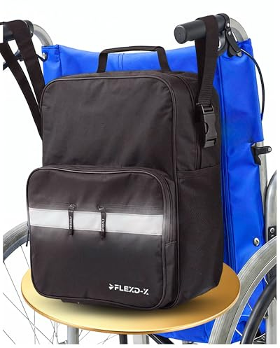 Reflektierende Rollstuhl Tasche | Premium Universal Rollstuhltasche hinten