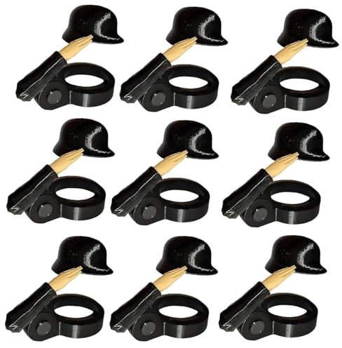Soldat Salute Bier Bierflaschen Helm, Bierflaschen Helm mit Soldatengruß, Bierflaschenverschluss, Staubdicht Flaschenverschluss für Party, Grillparty, Bar (Negro-9)