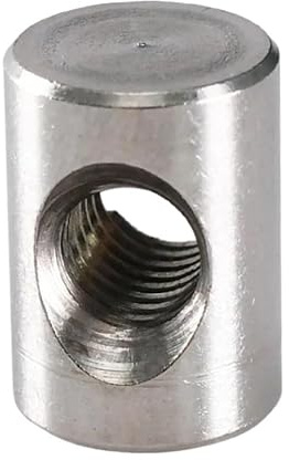Pernos cilíndricos con tuercas integradas, 10 piezas M5 de acero inoxidable y juego de pasadores cilíndricos for ensamblaje y reparación de muebles de madera.
