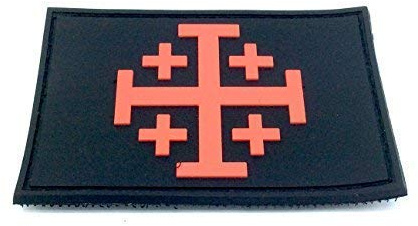 Patch Nation Jerusalem Kreuzritter Templer PVC Airsoft Paintball Klett Moral Flicken