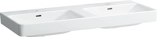 LAUFEN Pro S Double lavabo, 1 Trou pour Robinet, avec trop-Plein, 1200x460, Blanc, Coloris: Blanc - H8149660001041