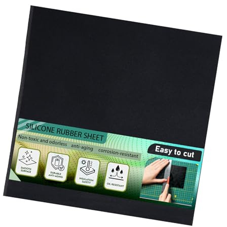 Silicone Rubber Sheet, Heat Resistant, Heavy Duty, Hardness 55A,12 x 12 Inch,1/16 Inch Thickness for DIY Gaskets, Pads, Seals, Crafts, Flooring,Cushioning of Anti-Vibration, Anti-Slip