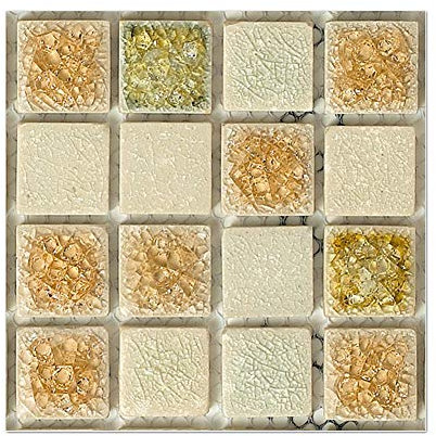 CONPHERON Adesivo per Piastrelle da Cucina, Adesiva Muro, Film di Cristallo Addensato, 20 fogli, 10 x 10 cm, Motivo a Mosaico 4