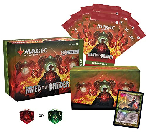 Magic: The Gathering Krieg der Brüder Bundle - Transformers-Karten, 8 Set-Booster und Zubehör (Deutsche Version)