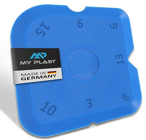 My Plast Fugen-Glätter – professioneller Fugen-Spachtel für Silikon, Silikonfugen und Acrylfugen, Abzieher für perfekte Fugen, Fugenglätter (Glätter Nr. 5 blau - 15 Stück)