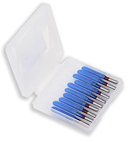 Gravur-Bit V-Form-Router-Bit 10pcs 1/8 Zoll Schaft Frässchneider-Hartmetall-Router-Bit Schaftfräser JIYAMI'EN EL (Größe : Degree15X0.1mm)