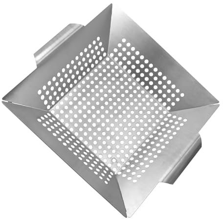 Supvox Edelstahl Grillkorb Quadratische Grillplatte Für BBQ Backform Aus Robustem Material Für Dickflüssige Gerichte