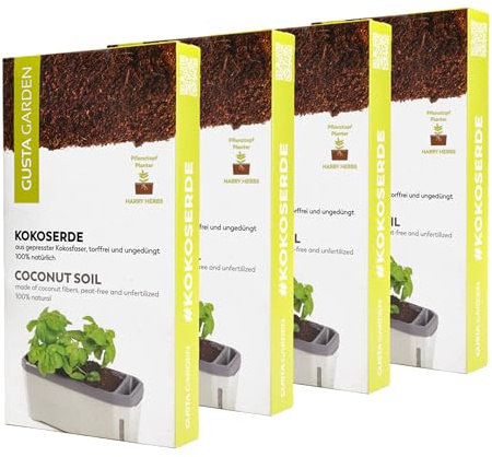 Harry Herbs Kokoserde 1.200g - ergibt 20 Liter Pflanzenerde - 100% torffrei - Anzuchterde - Aufzucht