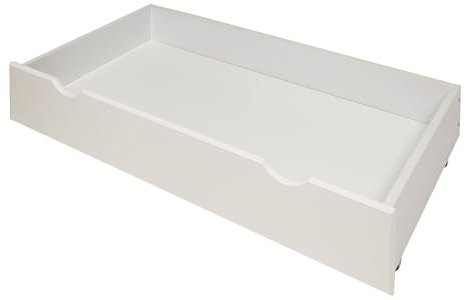 Viculii Baby Under Bed White Drawer - Space Saver Drawer Ideal Storage for Mini Cot - 100x50cm