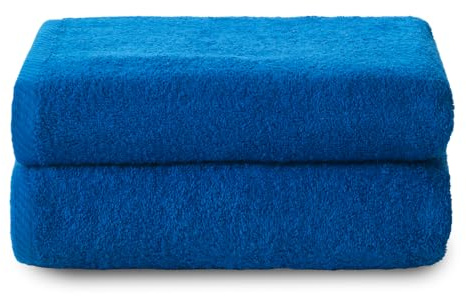 Top Towel - Plus - Große Badetücher - Badetücher - 2 Duschtücher - 70x140 cm - 100 % Baumwolle - Blau