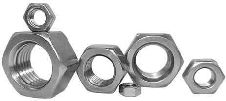 Aqxypas Sechskantmuttern aus Edelstahl 304 M2 M2.5 M3 M4 M5 M6 M8 M10 M12 M14 M16 M20 M24 Sechskantmuttern for Sechskantschrauben for den mechanischen Gebrauch(Size:M2 100PCS)