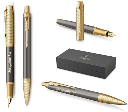 PARKER IM Pioneers GT Limited Edition Kugelschreiber und Füllfederhalter mit Gravur | Premium Stift | Geschenkbox | personalisiertes Geschenk | Geburtstag
