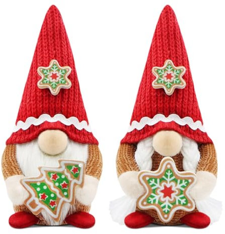 Gehydy Gnomi Natalizi Set di 2 Decorazioni Natalizie Gnomi Natale Gnomo Natalizio Christmas Decorations Home Decor per Casa Cucine