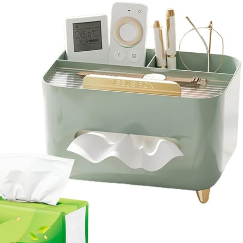 Soporte para mando a distancia, caja de pañuelos, tapa y soporte multifuncional, funda para caja de pañuelos, organizador para servilletas