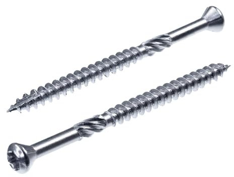 SECCARO Viti decorative per terrazze, 4 x 60 mm, in acciaio inox A4, viti per legno con punta tagliata e tacca di taglio, tx/esagono incassato, 200 pezzi